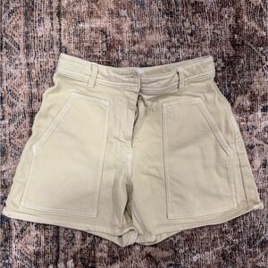Wilfred Aritzia Butter Yellow Cargo Shorts